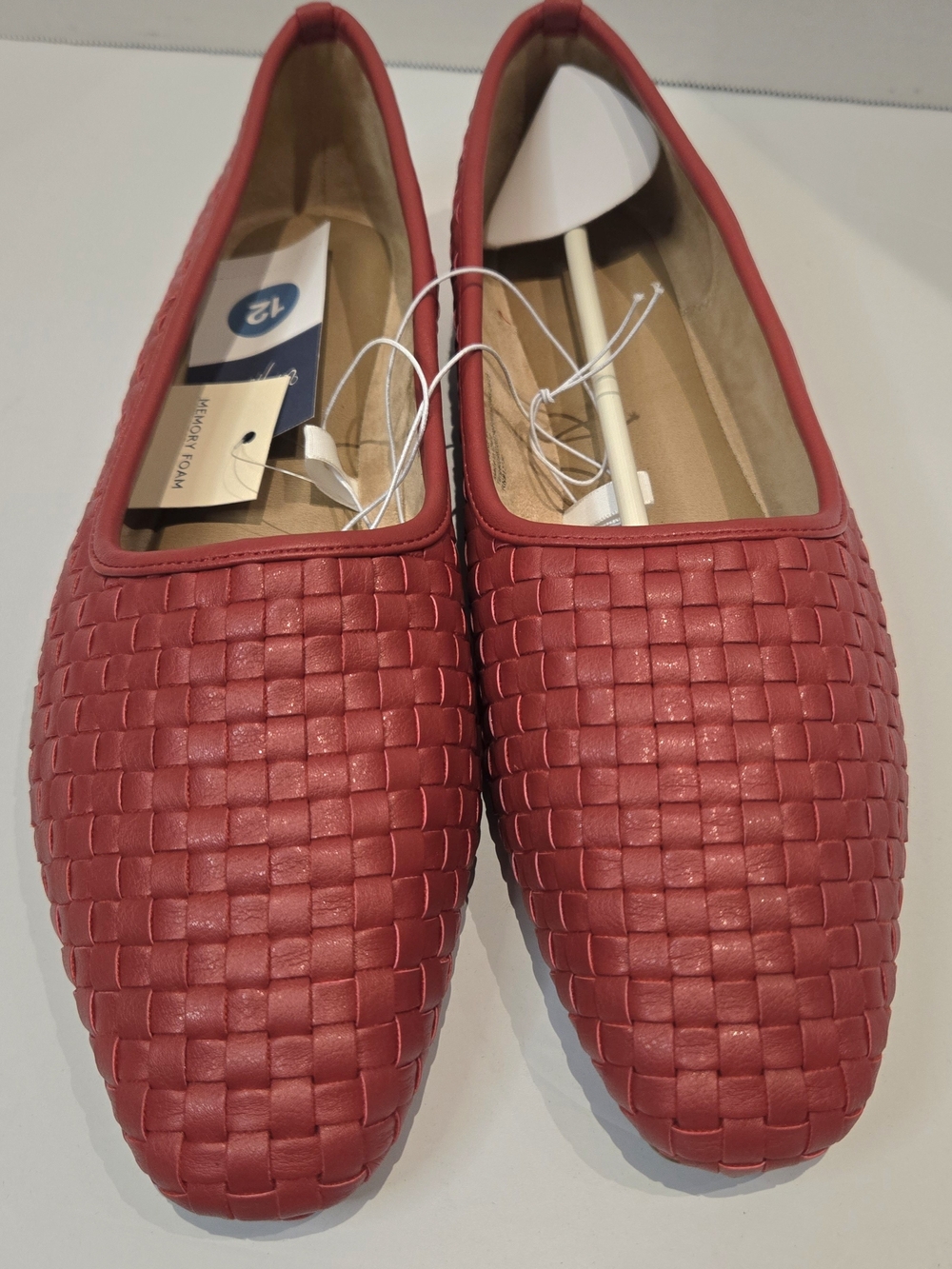 Universal Thread Lorna Red Woven Slip-On Flats